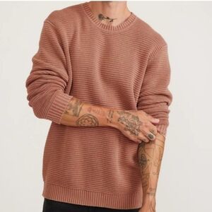 Marine Layer Men's Long Sleeve Crewneck Sweater Marsala XL